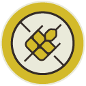 Grain of wheat illustration on a yellow background